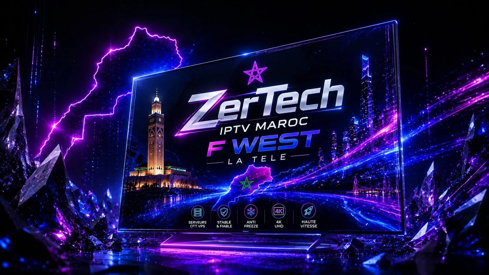 Meilleur Abonnement IPTV Maroc Premium 4K - ZerTech
